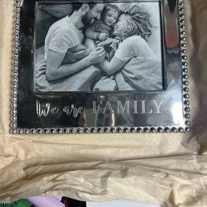 Mariposa Silver Beaded "We are FAMILY" Photo Frame